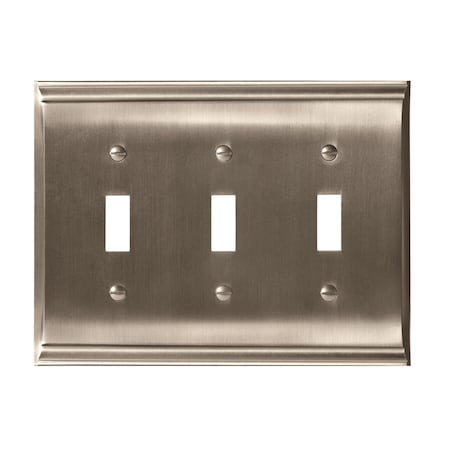 Amerock Candler 3 Toggle Satin Nickel Wall Plate 1906896